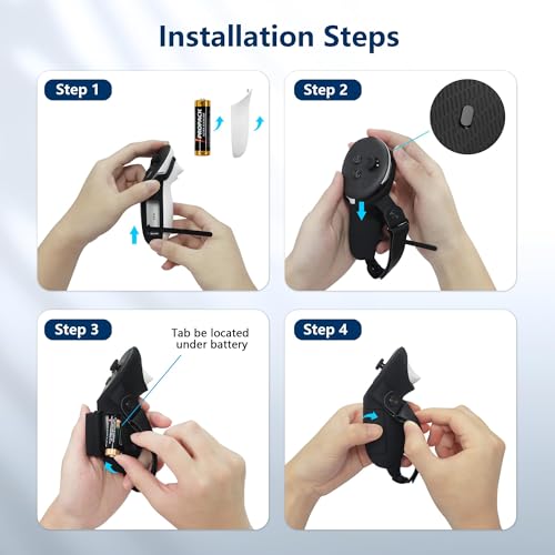 Upgraded Controller Grips Cover with Battery Opening Cover and Knuckle Straps Protector O26758
