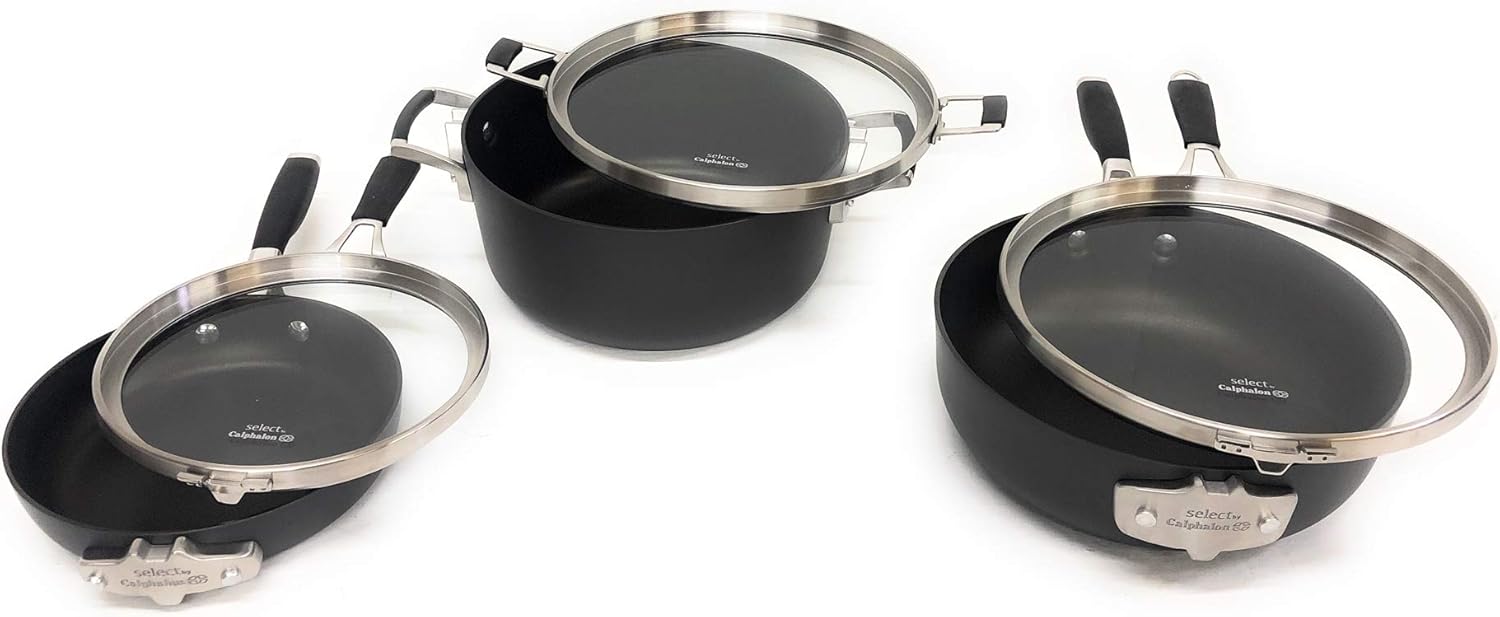 9pc Hard-Anodized Nonstick Cookware Set D994974