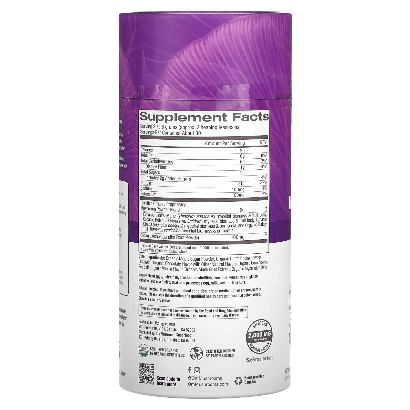 Mushroom Hot Chocolate Blend Powder, 240 Gms I75233