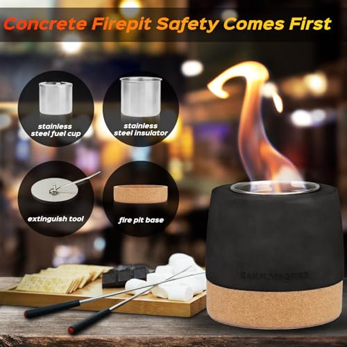 Round Concrete Smokeless Tabletop Fire Pit T761994