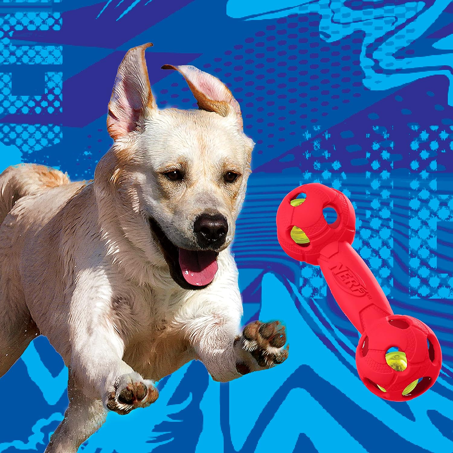 Red Rubber Dog Toy, 7 Inches, Lightweight, Durable, Water Resistant P5997
