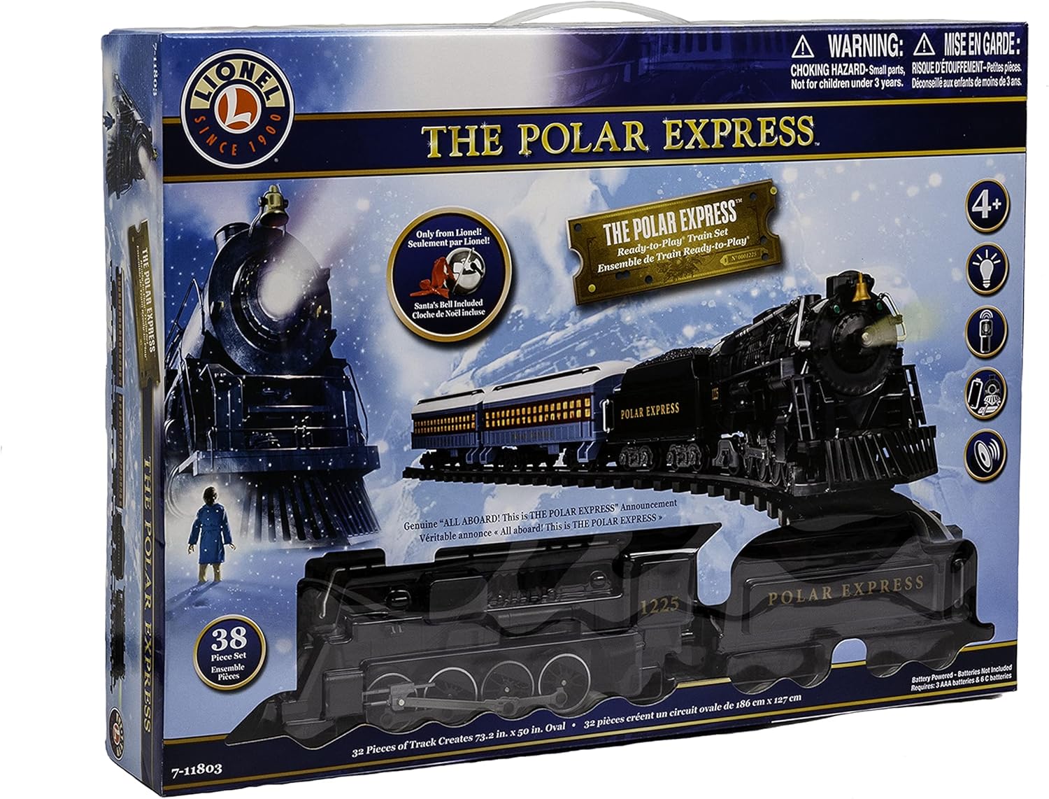 Black Battery-Powered Model Train Set with Remote W222009