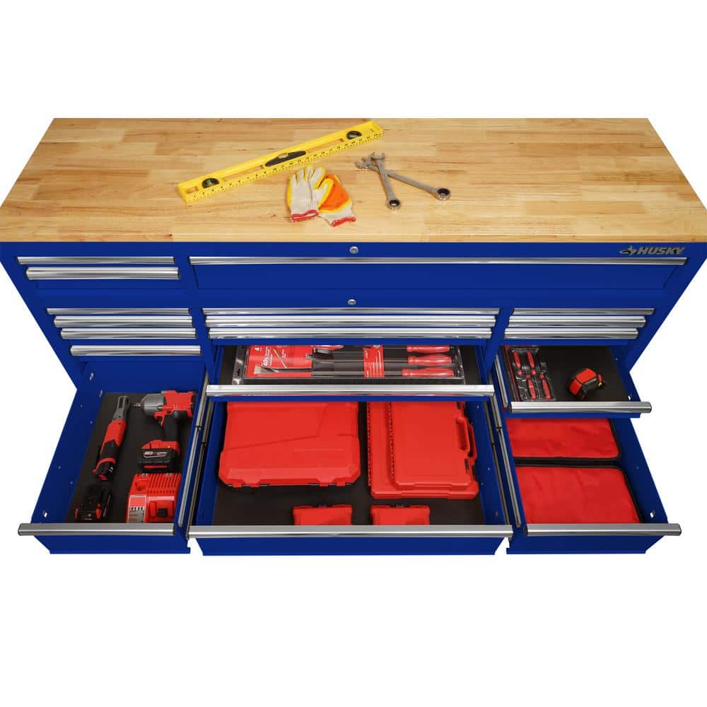 72 in. W Gloss Blue Mobile Workbench Tool Chest M813