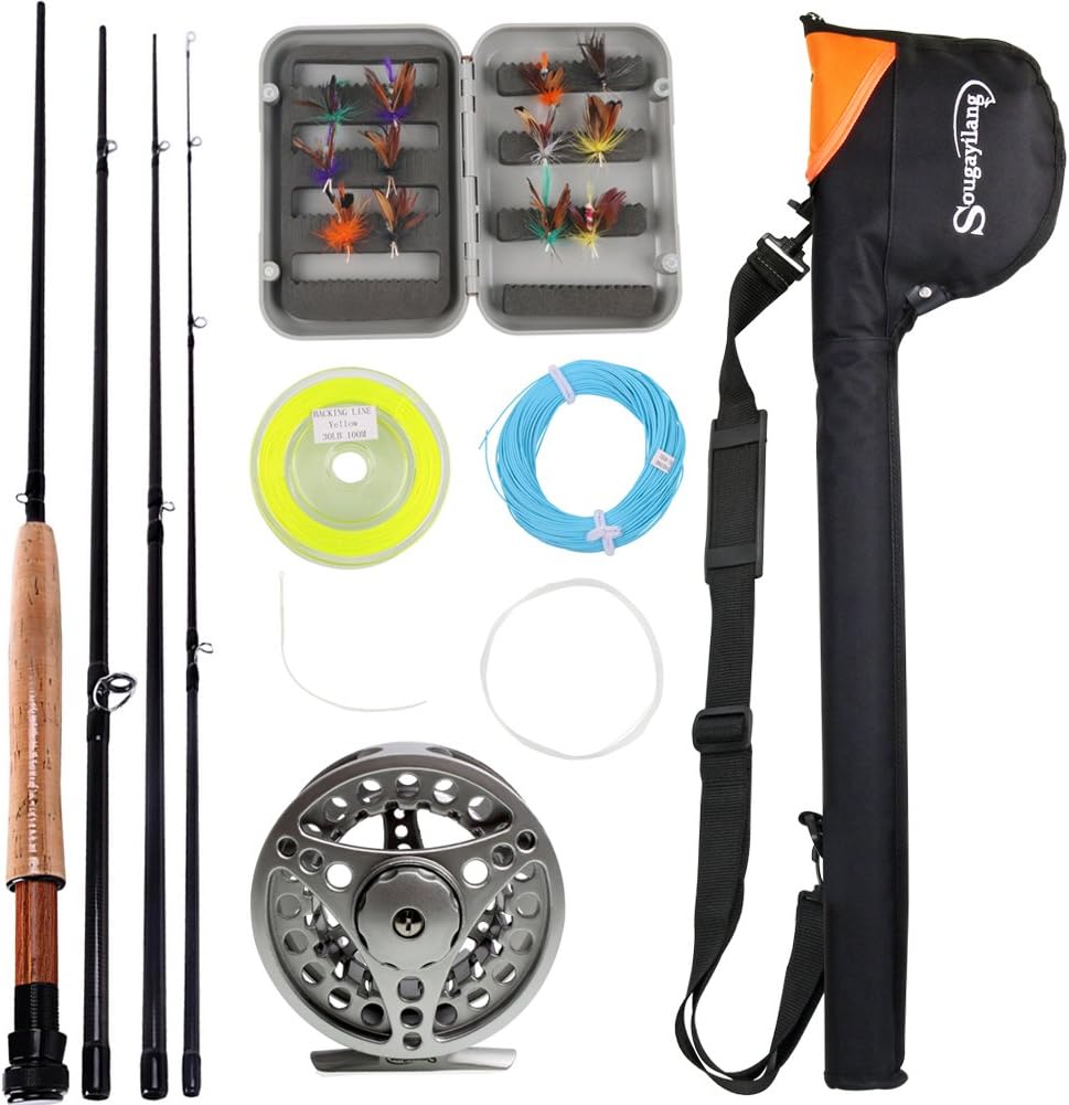 Fly Fishing Rod with Reel Combo Kit Pack of 2 G286521