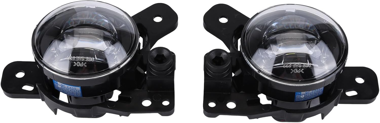Pair Front Bumper LED Fog Light with Fog Light Cover and Wire Harness Compatible with 2023 2024 Chevy Colorado Fog Lamp Driving Fog Light Lamp (Clear Lens) with Fog Light Bezel, Switch, Wires B628