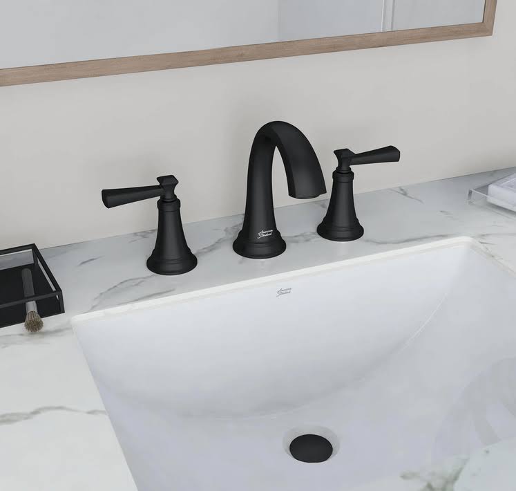 Matte Black 2-Handle Bathroom Faucet O302