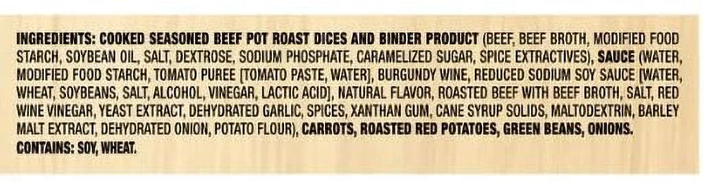 9 Oz Frozen Beef Pot Roast Meal - Pack of 10 C376