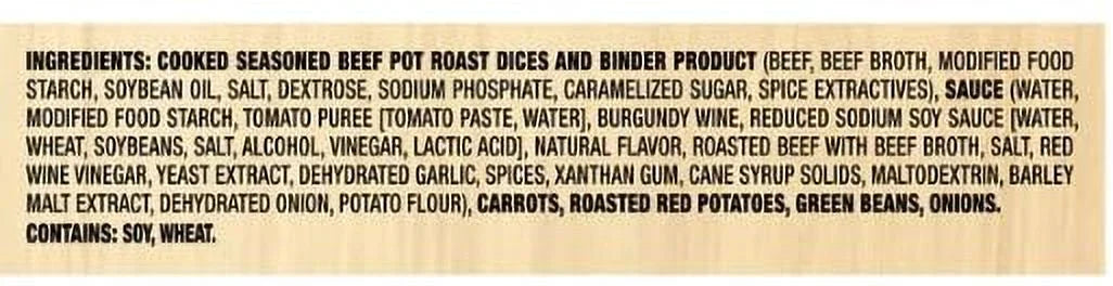 9 Oz Frozen Beef Pot Roast Meal - Pack of 10 C376