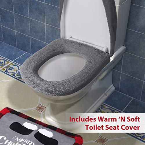 Set of 5 Toilet Seat Cover and Rug Set E515387