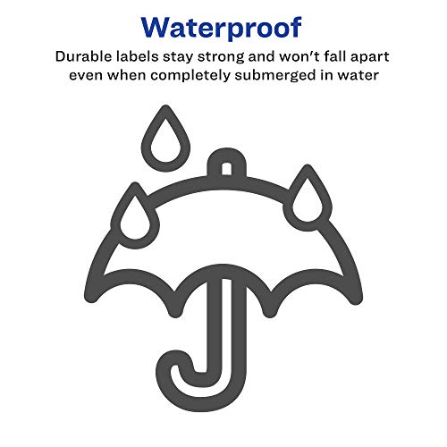 Waterproof Printable Shipping Labels, 2" x 4", White, 100 Blank Mailing Labels D6077