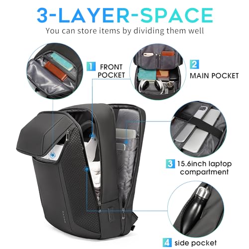 Men's Laptop Backpack Fits 15.6 Inch Notebook with USB3.0 Fast Charging Port I317