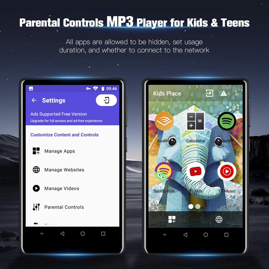 80GB Kids MP3 Player with Bluetooth and WiFi A377