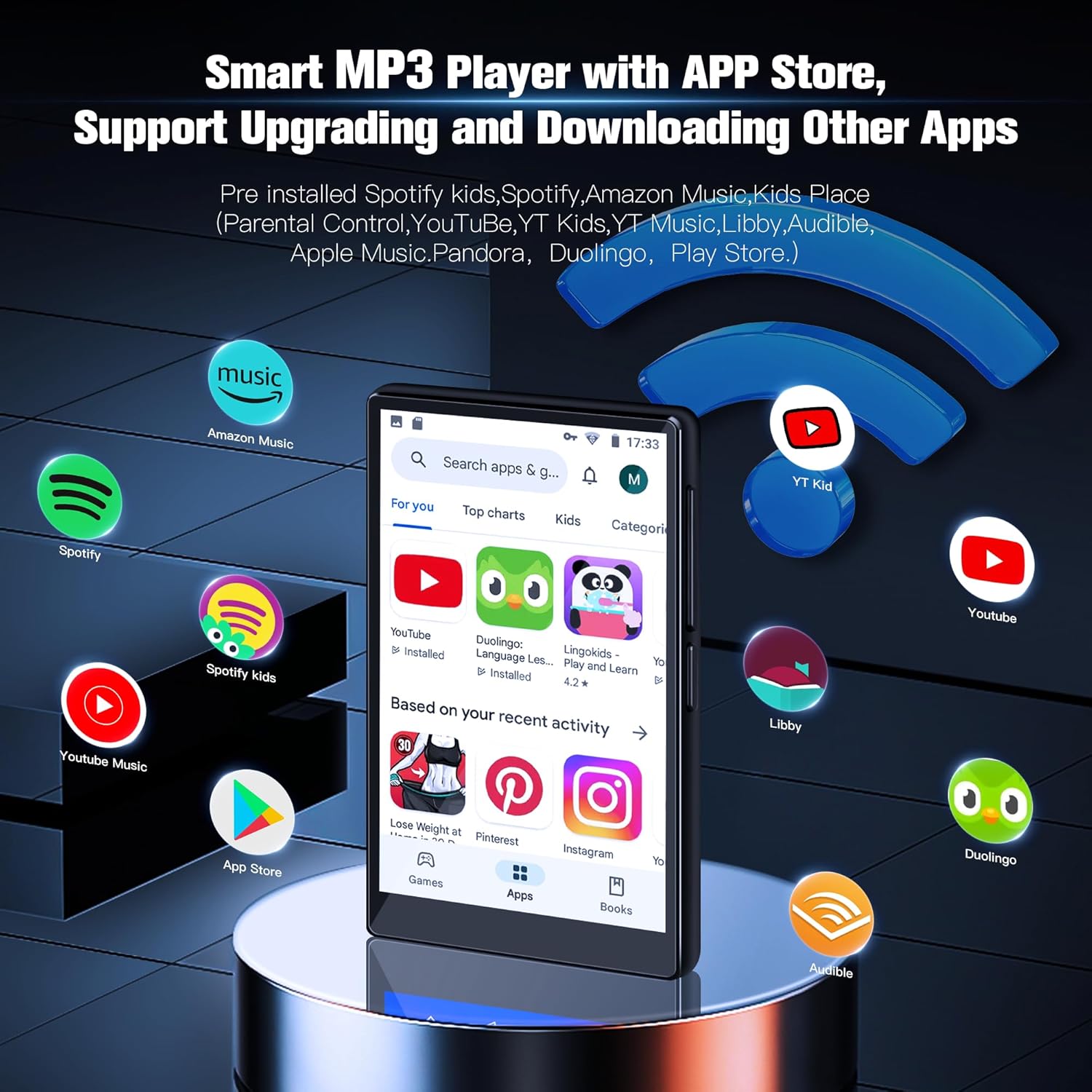 80GB Kids MP3 Player with Bluetooth and WiFi A377