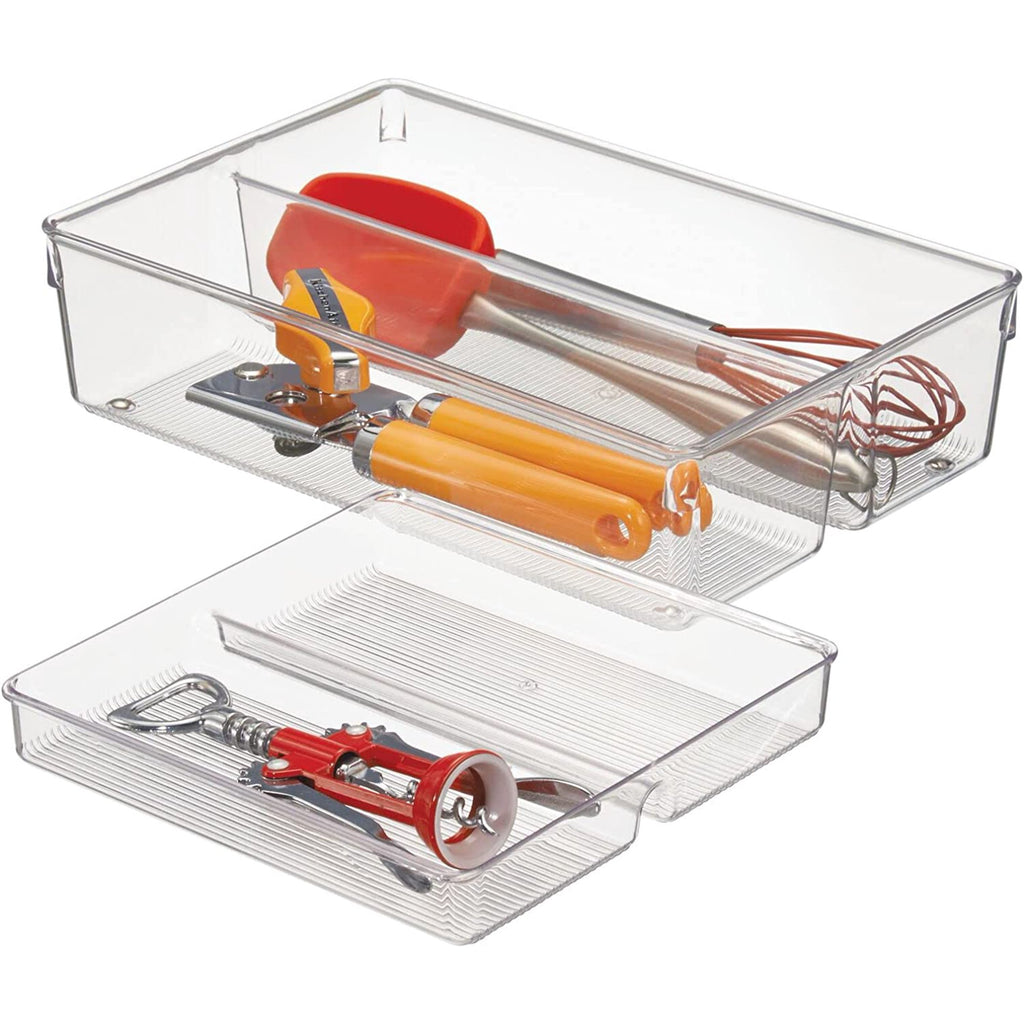 Plastic 2-Tier Stackable Drawer Organizer L381153