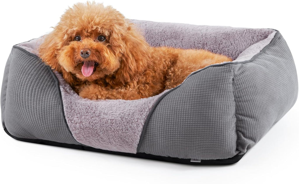 Grey Soft Rectangle Pet Bed 25x21in I886656