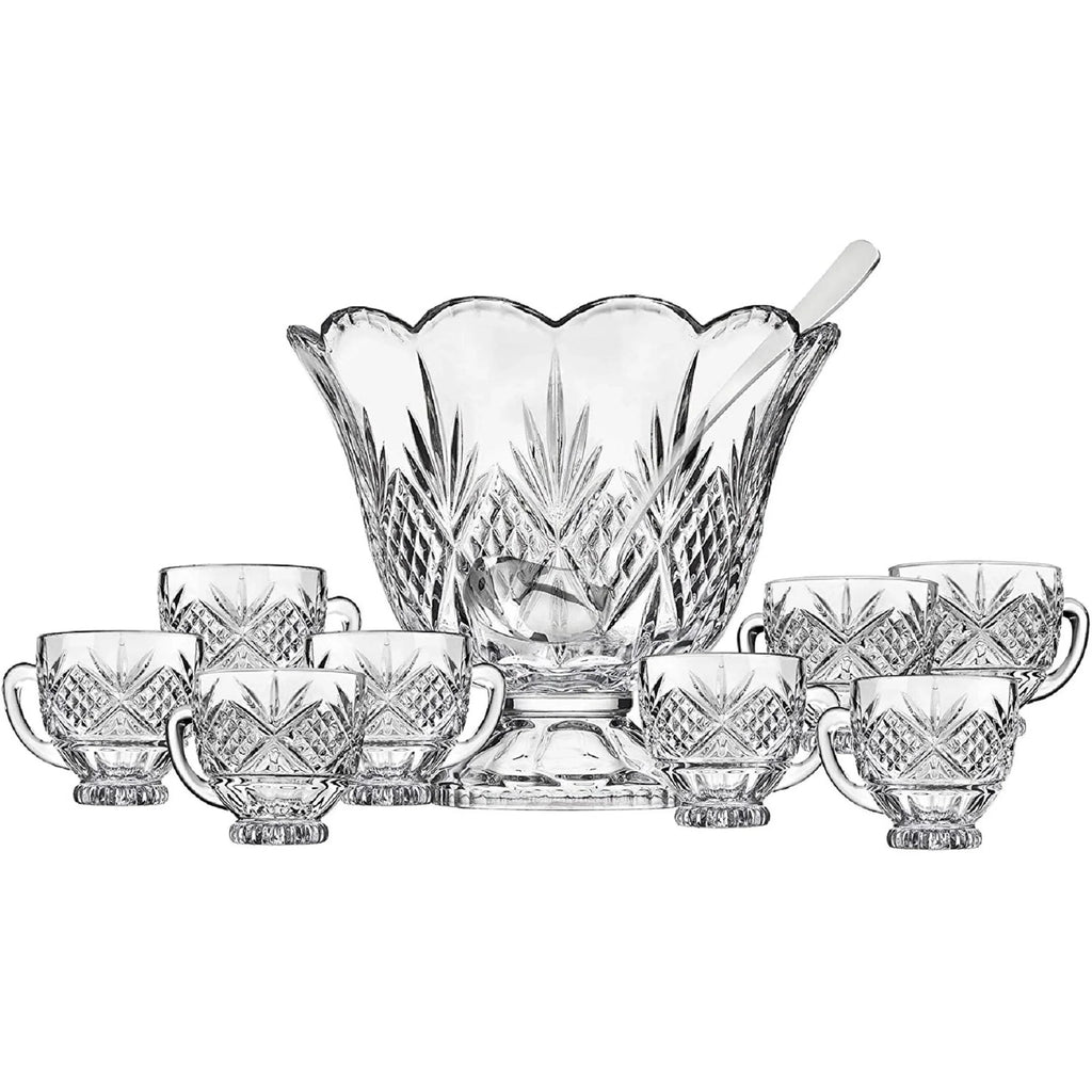 10 Piece Punch Bowl & Punch Glass Set A8143