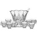 10 Piece Punch Bowl & Punch Glass Set A8143