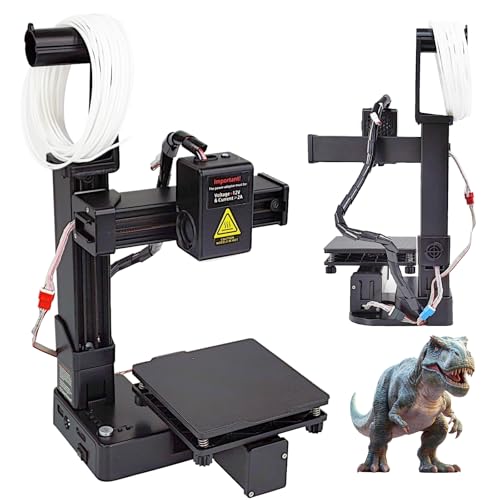 Small Entry Level Portable FDM 3D Printer with Removable Build Plate, 100x100x100mm Build Volume (Black) A439