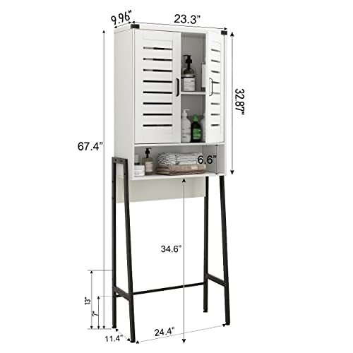 White 2-Door Over Toilet Storage Cabinet E55523