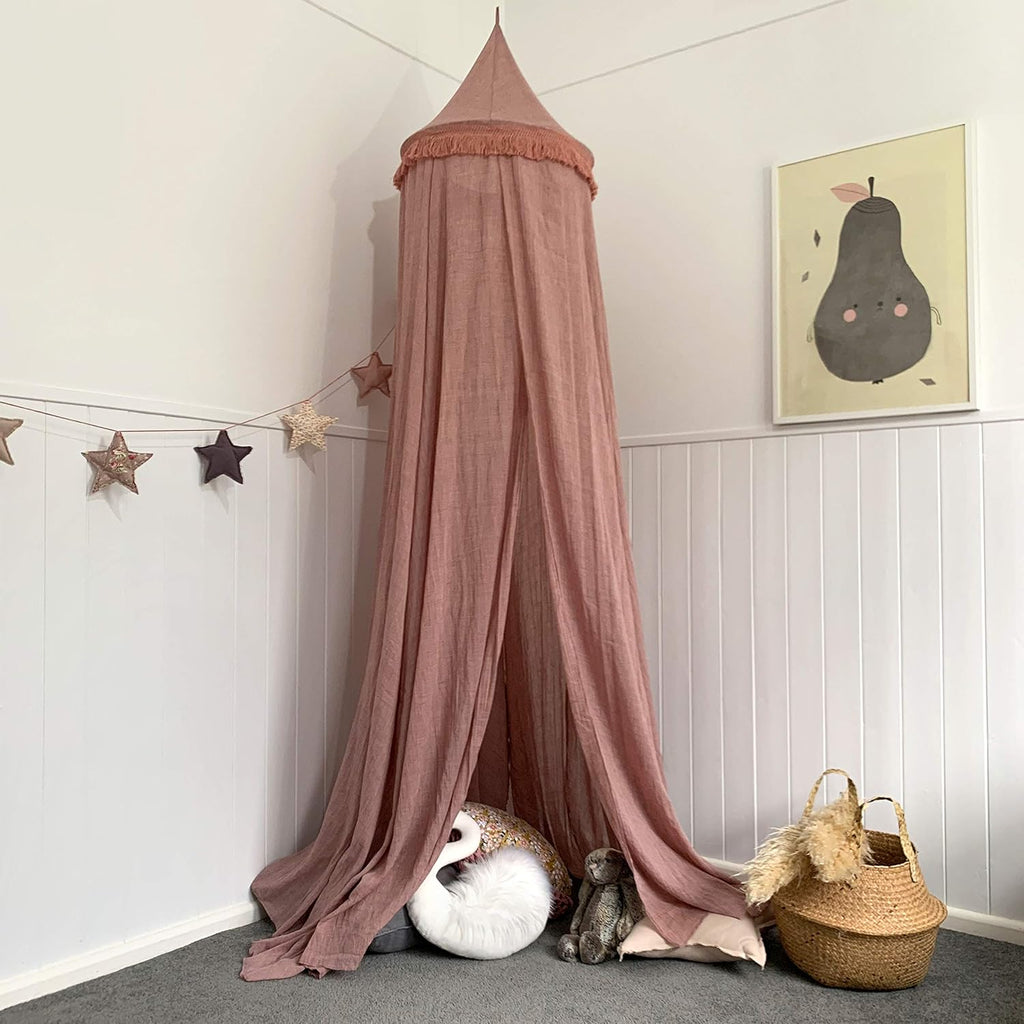Dusty Pink Princess Canopy with Tassels M154707