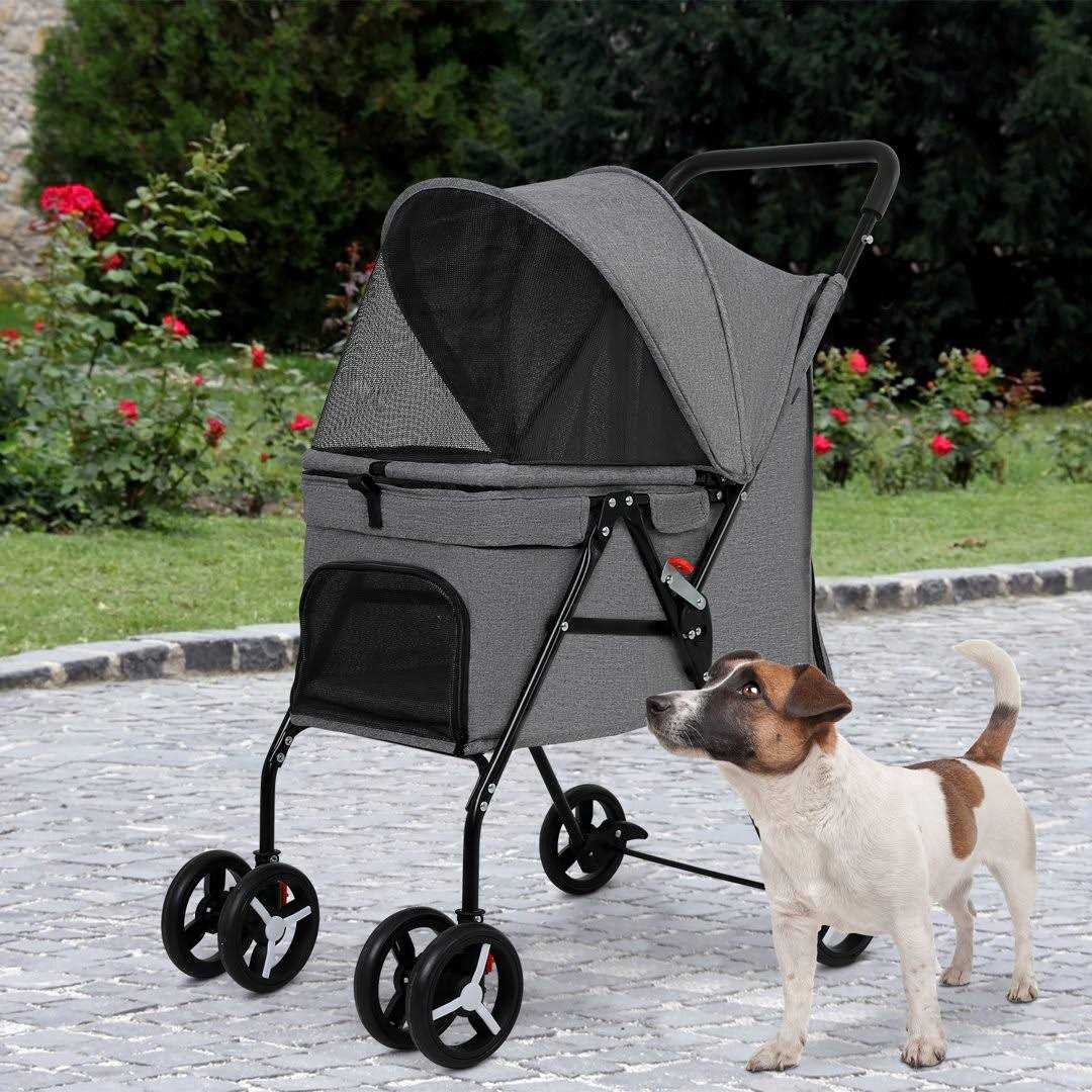 Pet Stroller Mesh Foldable Puppy Stroller F9920