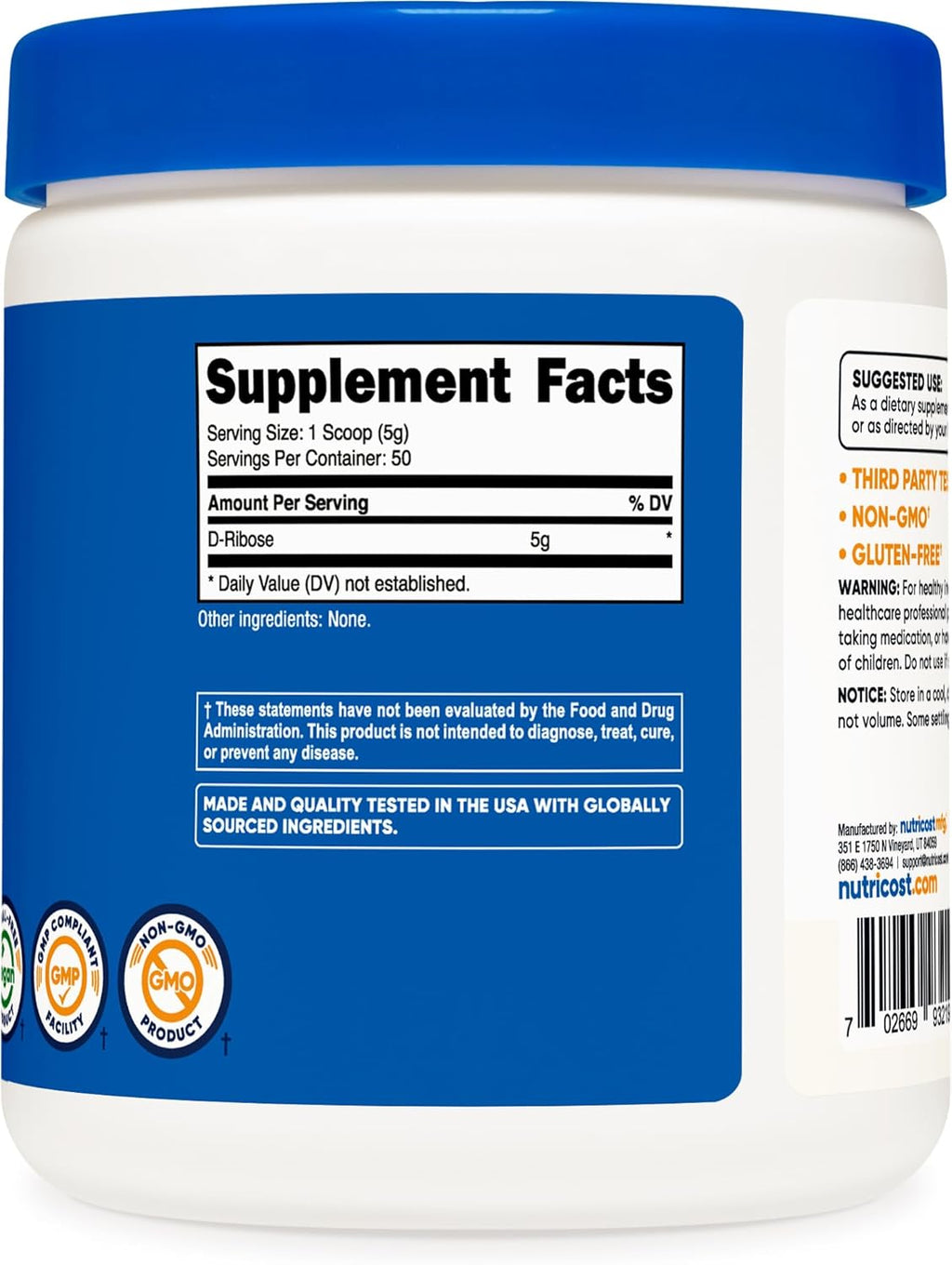 D-Ribose Powder (250 Grams) L984637