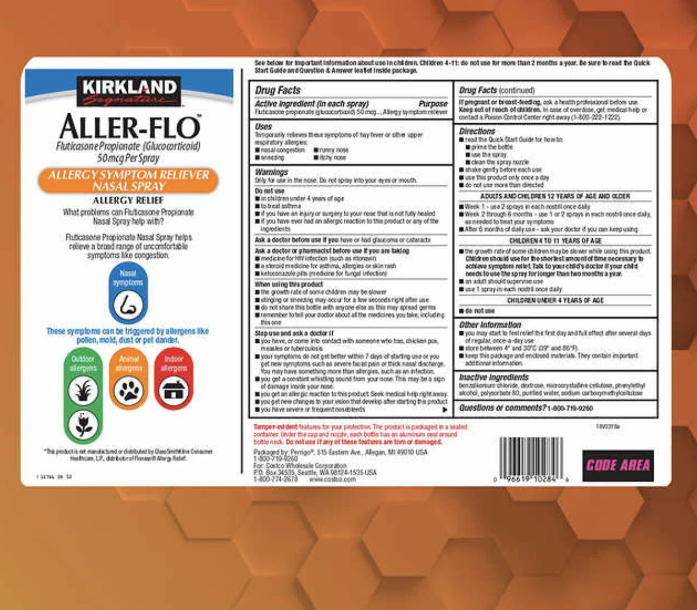 Aller-Flo 50mcg Allergy Spray, 5 Bottles D3673
