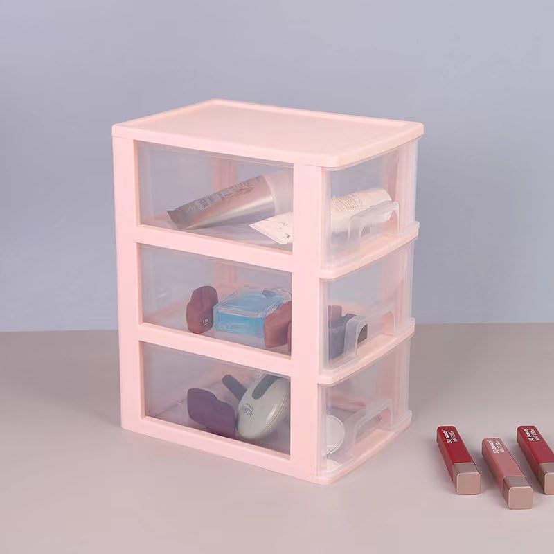 White Plastic 3 Drawer Desktop Organizer Z36015