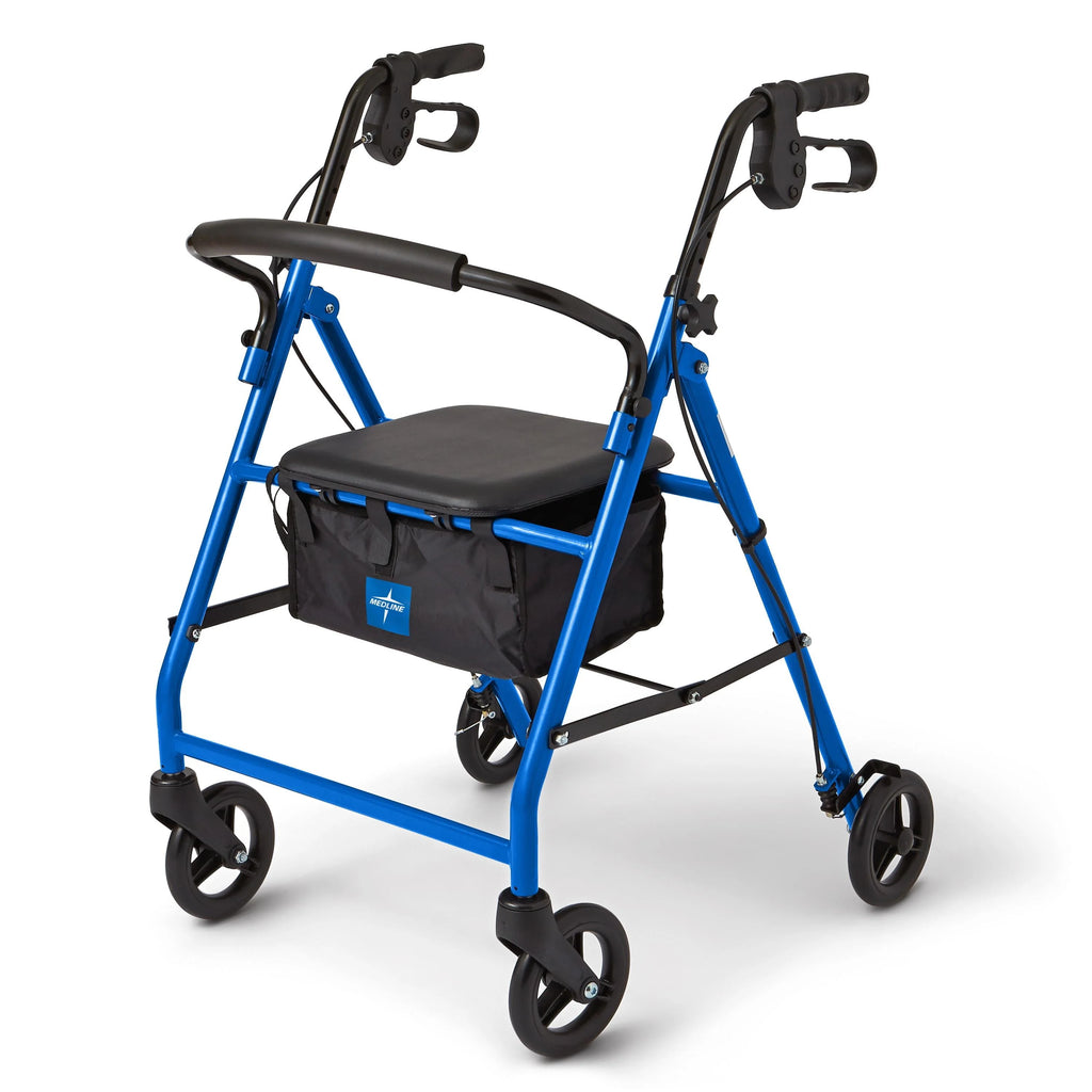 Blue Steel Rollator Walker with 6” Wheels I39417