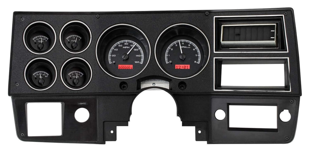 Black Alloy Analog Dash Gauges System H31262