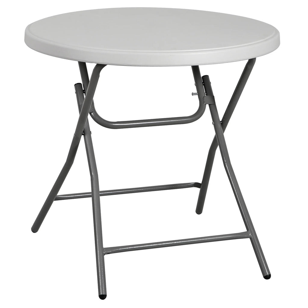 White 32" Round Plastic Dining Table Q774252