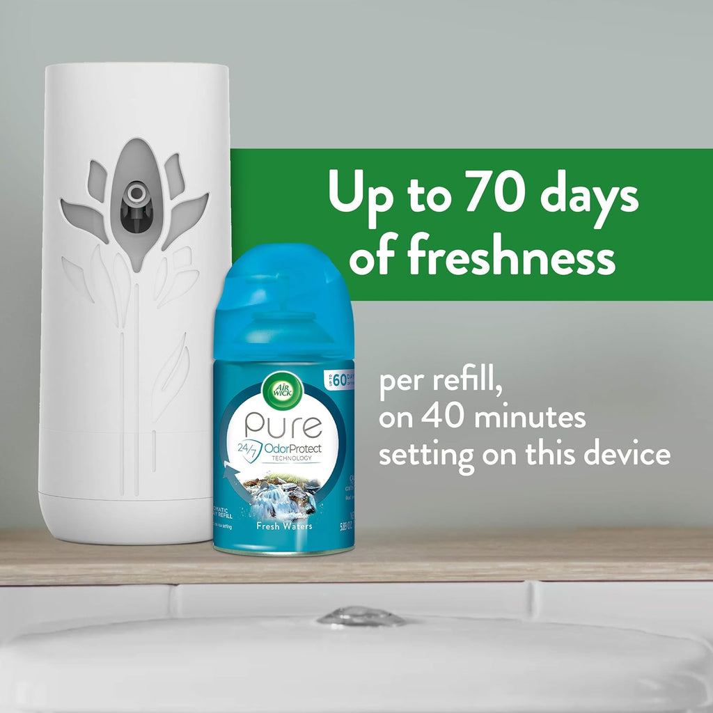 4 Refills Automatic Spray Air Freshener, Ocean Breeze, 5.89 oz, Pack of 4 X94858