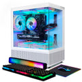 Gaming Desktop PC, Radeon RX 580 16G GDDR5, Intel Core i7-6700 up to 4.0G, 32G DDR4, 2T SSD, 600M WiFi, BT 5.0, RGB Fan x 3, RGB Keyboard & Mouse, RGB Mouse Pad, RGB BT Sound Bar, W10H64 W25729