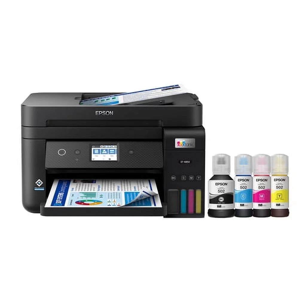 EcoTank ET-4850 Wireless All-in-One Supertank Printer with Scanner, Copier, Fax, ADF and Ethernet K36103
