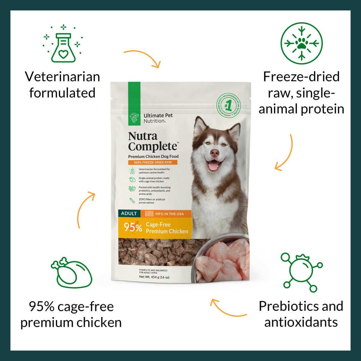 Freeze Dried Raw Chicken Dog Food W428