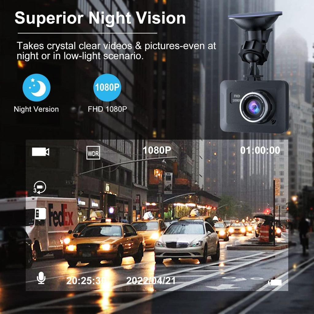 1080P Full HD Dash Camera with 170° Wide Angle W556