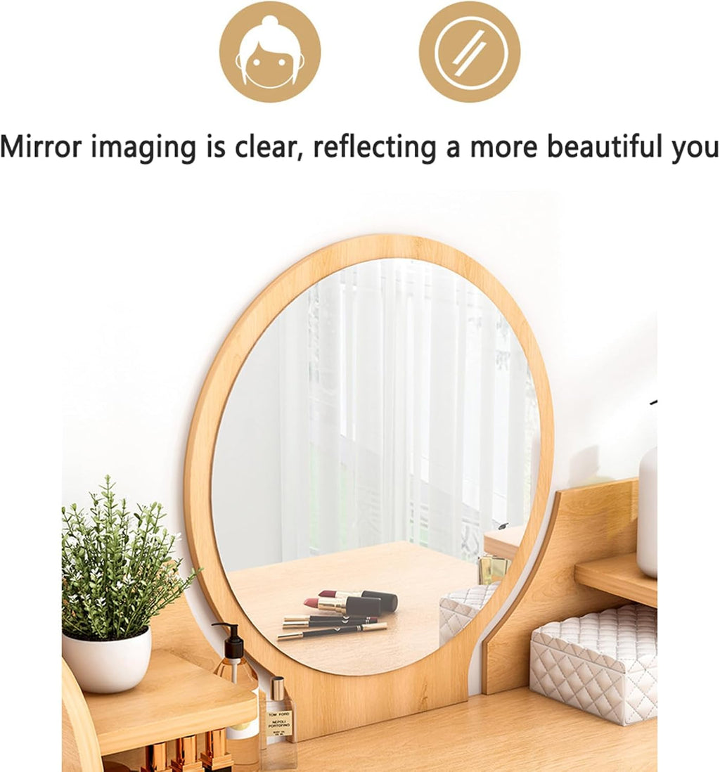 Makeup Vanity with Mirror and 2 Drawers O739781