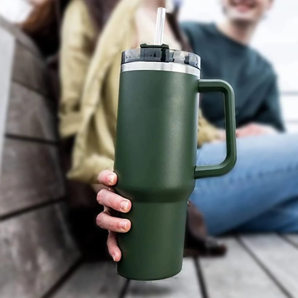 40 OZ Stainless Steel Insulated Travel Tumbler with Straw Y3503