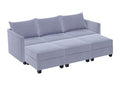 Caramel 6-Seater Modular Sleeper Couch with Ottoman Air Leather D376704