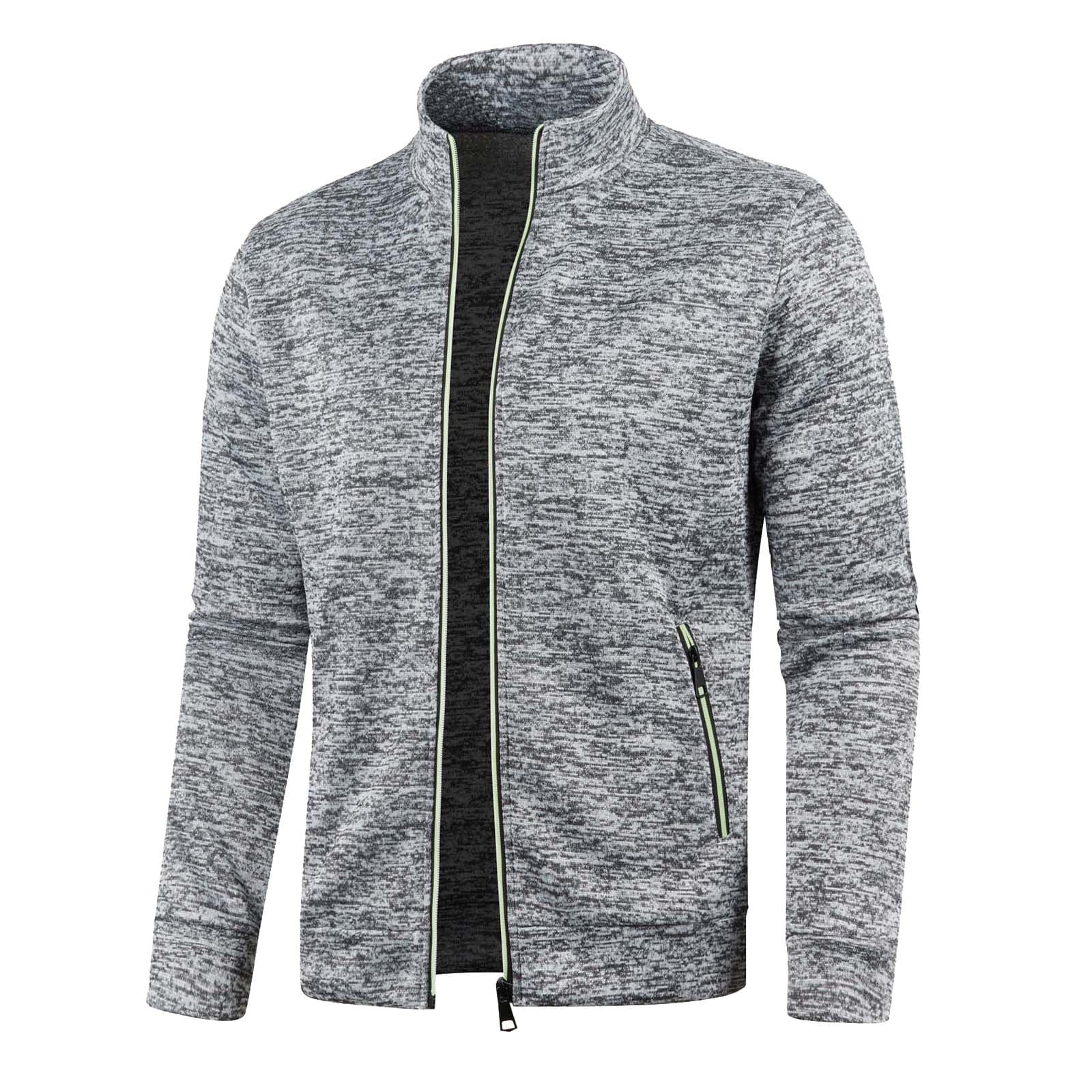 Mens Zip Up Full-zip Hooded Sweatshirt with Side Pocket Slim Fit Lightweight Sweatshirt T5193