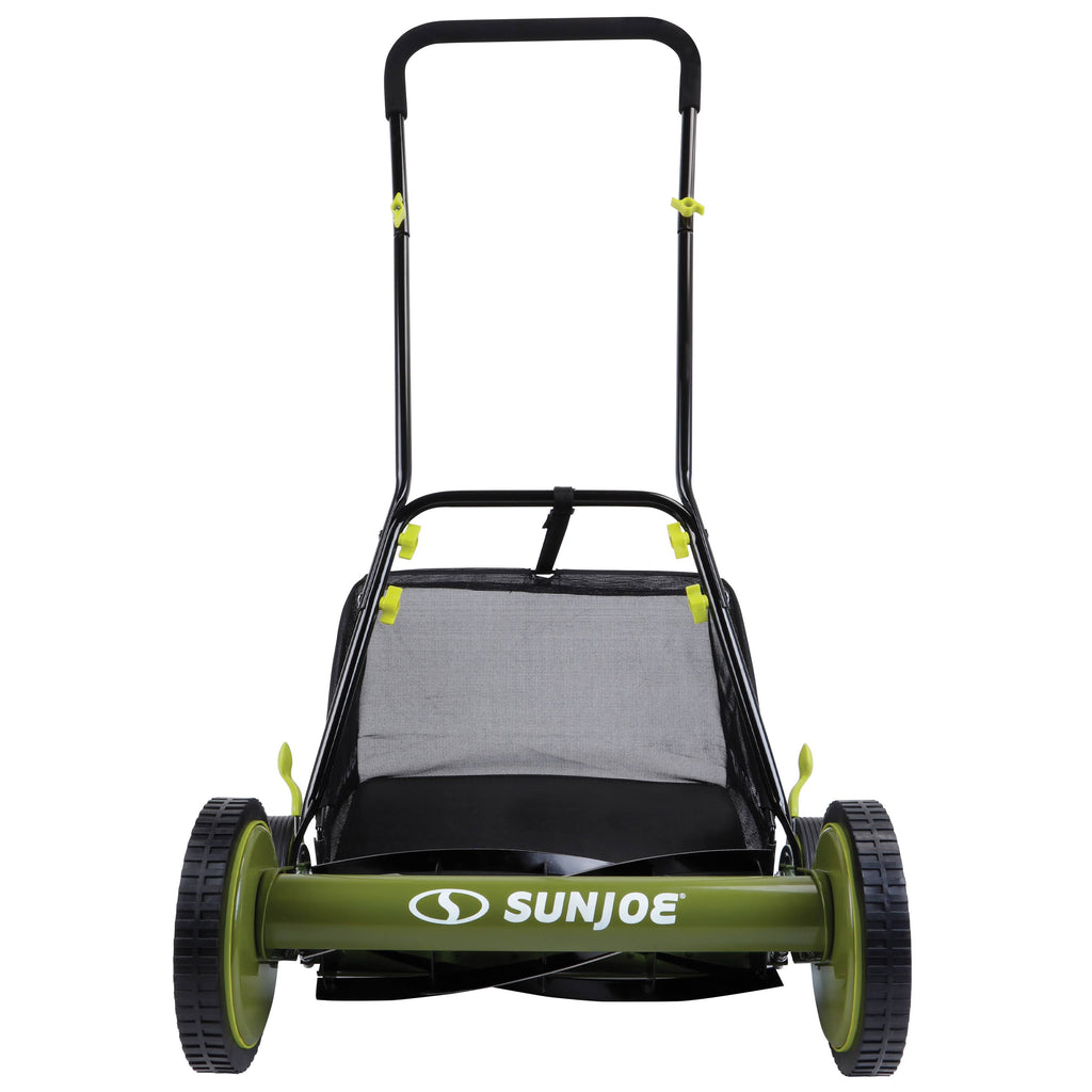Black Manual Reel Mower with Grass Catcher S60857