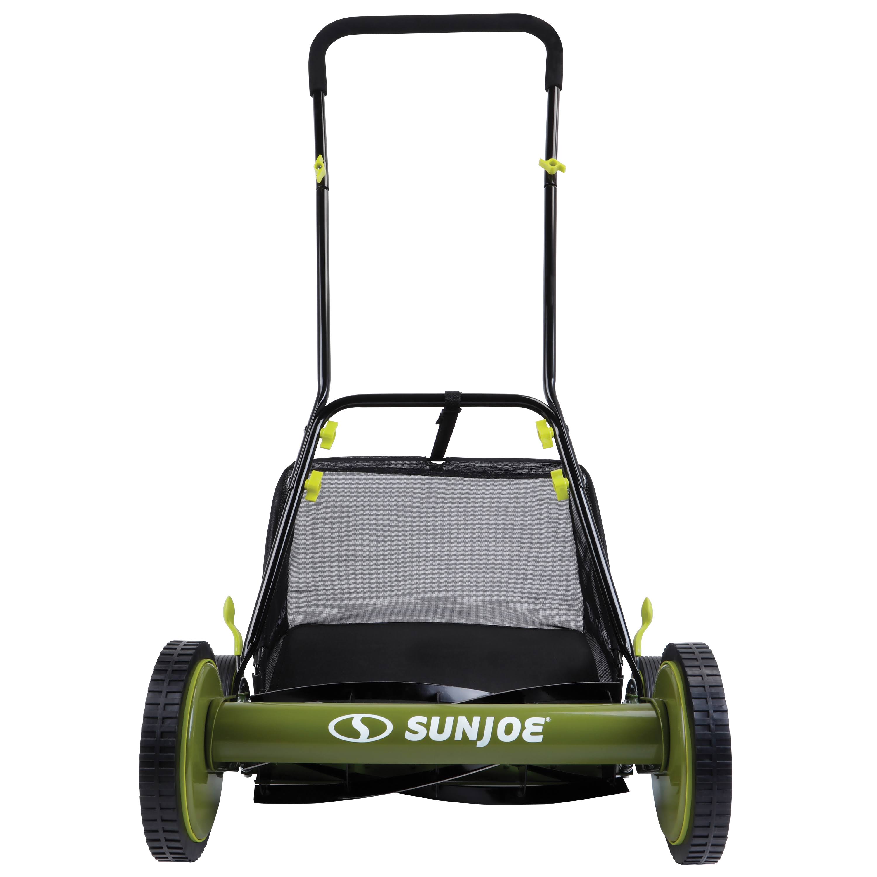 Black Manual Reel Mower with Grass Catcher S60857