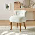 Ivory Velvet Vanity Stool A471293