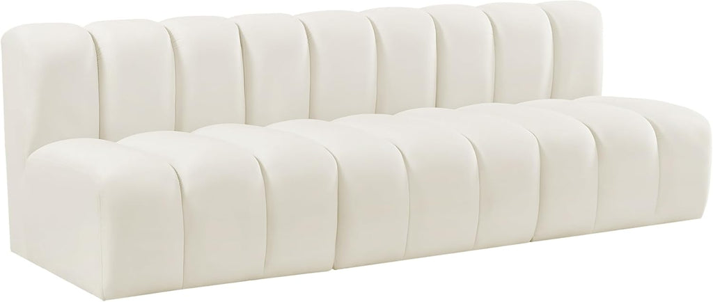 Cream Velvet Sofa G4791