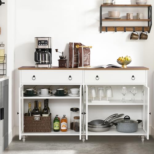 Black Buffet Cabinet with 2 Drawers and 4 Doors P240