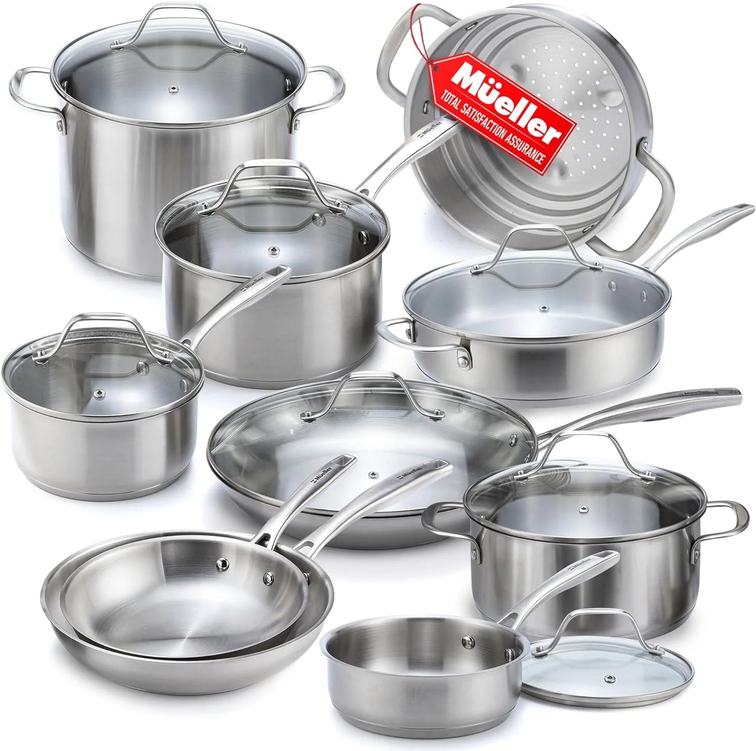 17-Piece Stainless Steel Cookware Set D15556