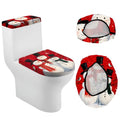 Christmas Toilet Lid Cover, Washable Toilet Seat Cover, Toilet Tank Protector N8957