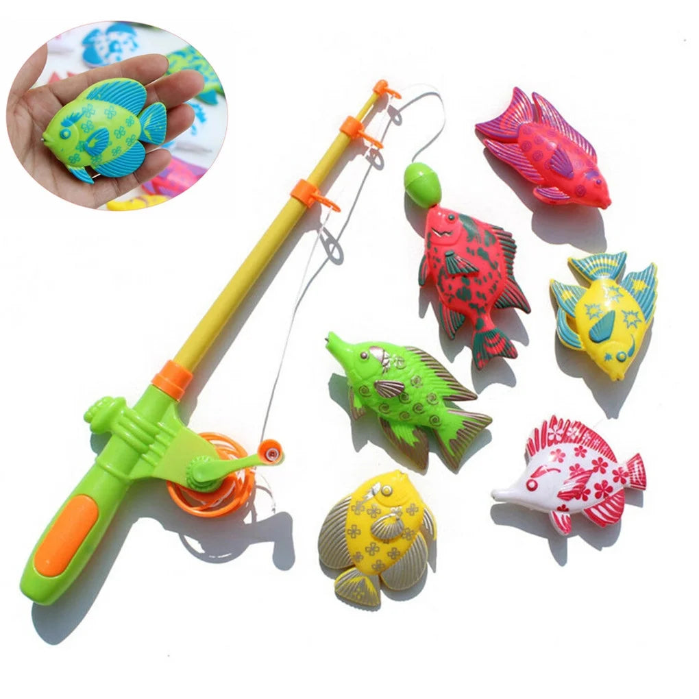 7 Set Magnetic Fishing Rod Model Net with Pool Game Toys Y2668