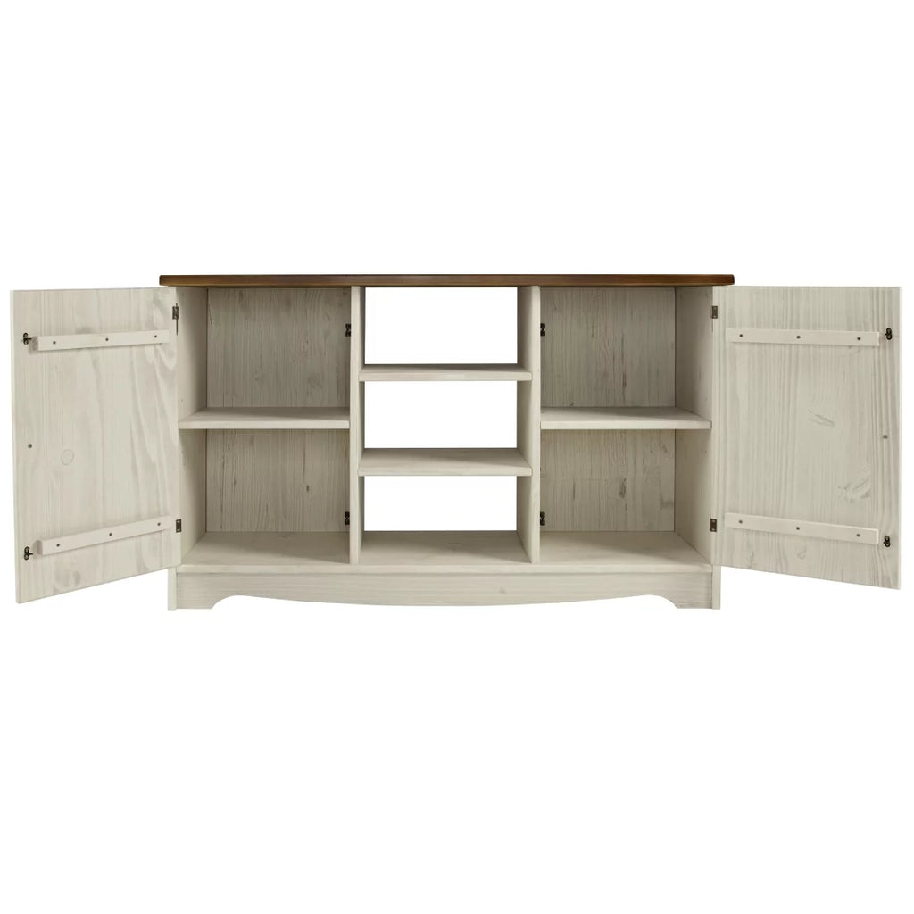 White Distressed Wood Buffet Sideboard O994