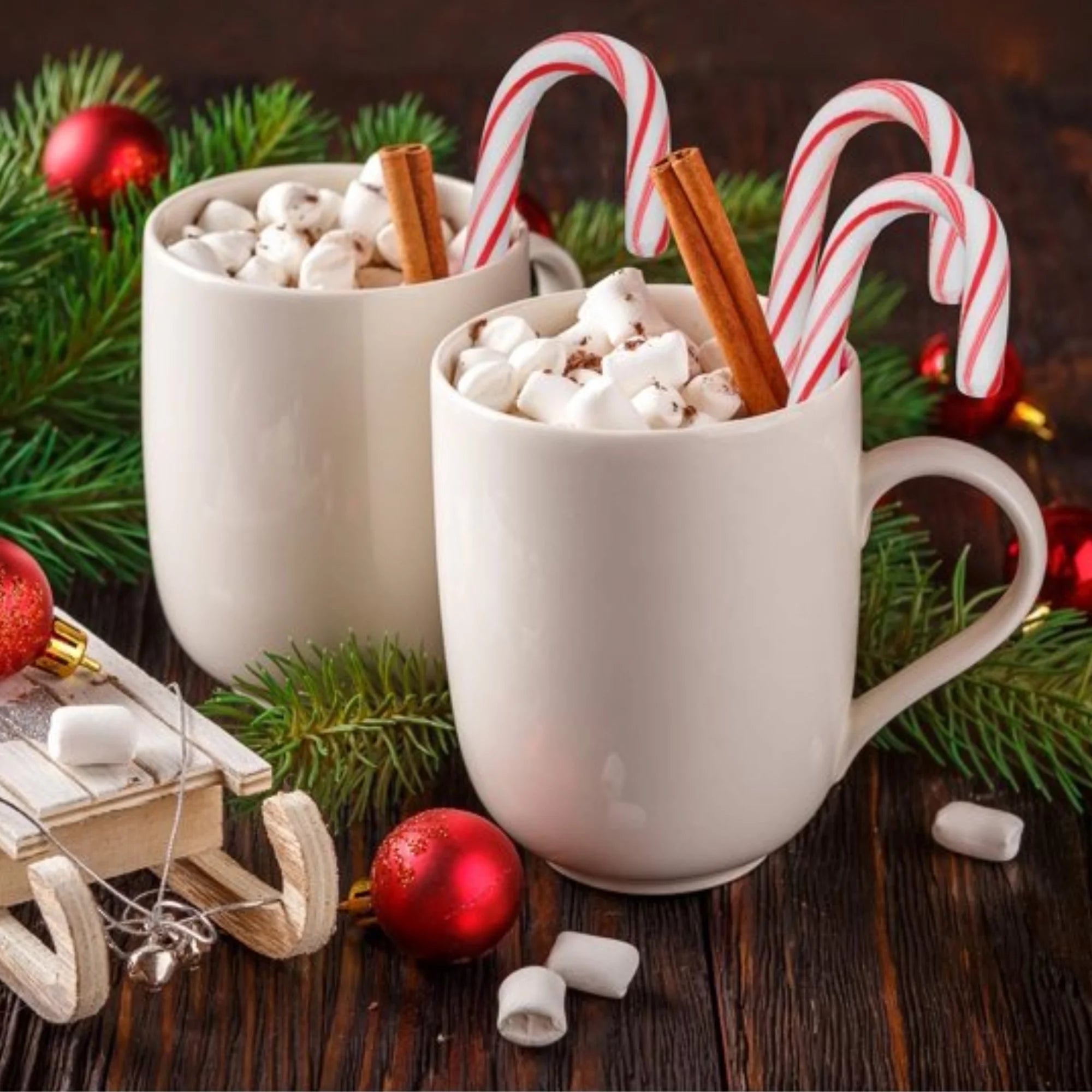 12ct Peppermint Candy Canes Red & White Hard Candy O72465